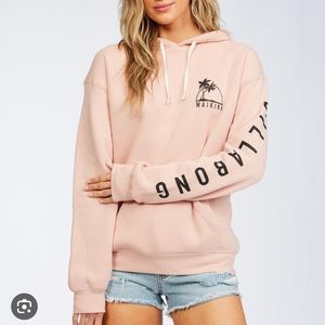 Billabong pink hoodie sweatshirt